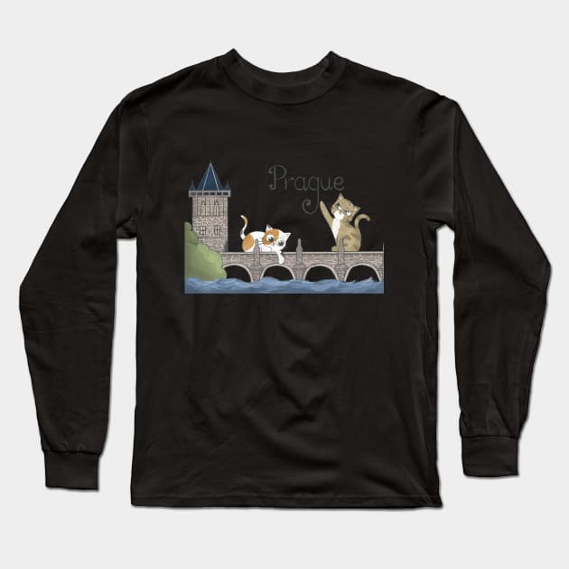 Prague cats Long Sleeve T-Shirt by AbbyCatAtelier